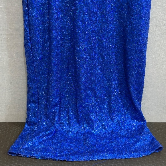 ASOS Blue Sequin Midi Dress - Picture 4 of 15